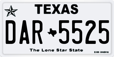 TX license plate DAR5525