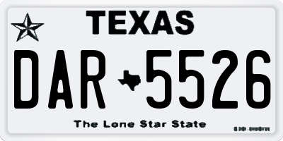 TX license plate DAR5526