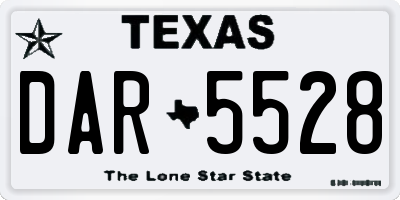 TX license plate DAR5528