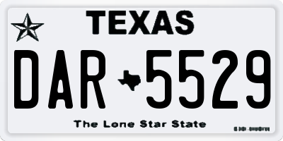 TX license plate DAR5529