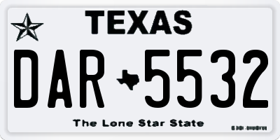 TX license plate DAR5532