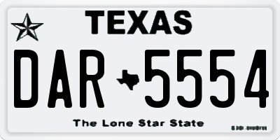 TX license plate DAR5554