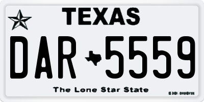 TX license plate DAR5559