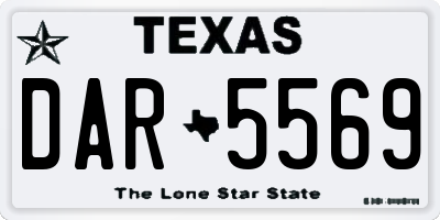 TX license plate DAR5569