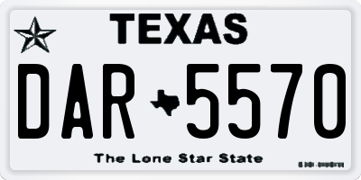 TX license plate DAR5570