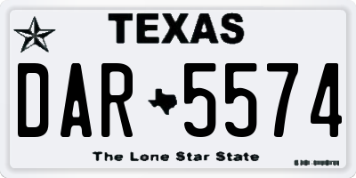 TX license plate DAR5574