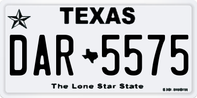 TX license plate DAR5575