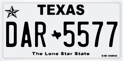 TX license plate DAR5577
