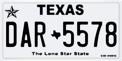 TX license plate DAR5578