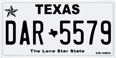 TX license plate DAR5579