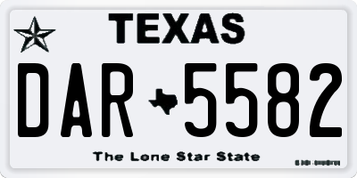 TX license plate DAR5582