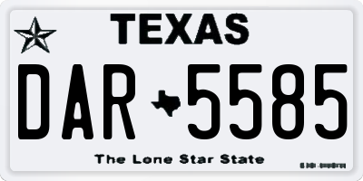 TX license plate DAR5585