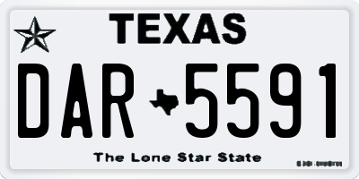 TX license plate DAR5591
