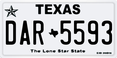 TX license plate DAR5593