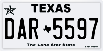 TX license plate DAR5597
