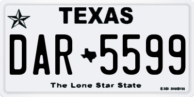 TX license plate DAR5599