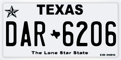 TX license plate DAR6206