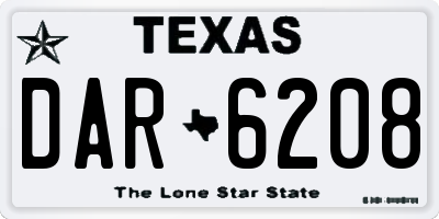 TX license plate DAR6208