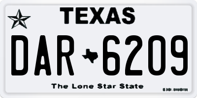 TX license plate DAR6209