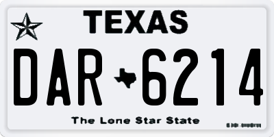 TX license plate DAR6214