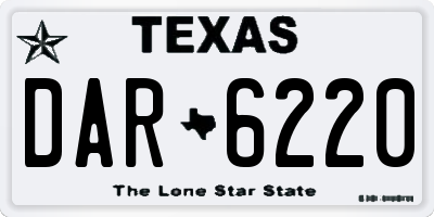 TX license plate DAR6220