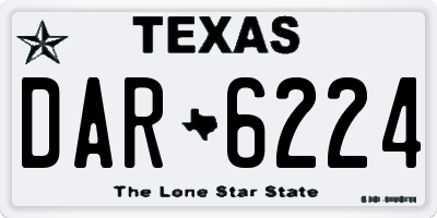 TX license plate DAR6224