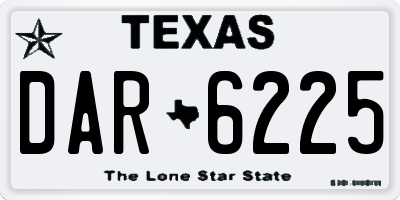 TX license plate DAR6225