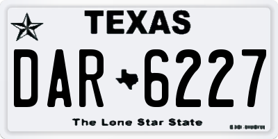 TX license plate DAR6227