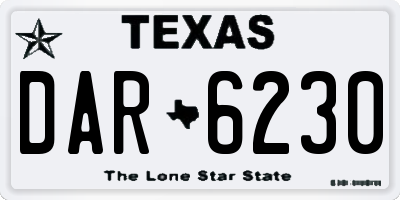TX license plate DAR6230