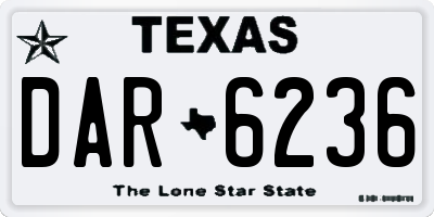 TX license plate DAR6236