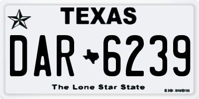 TX license plate DAR6239