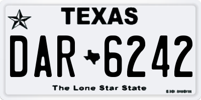 TX license plate DAR6242