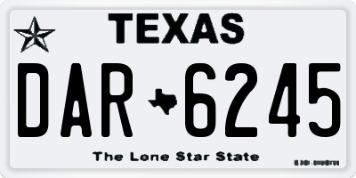 TX license plate DAR6245