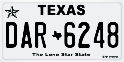 TX license plate DAR6248