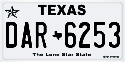 TX license plate DAR6253