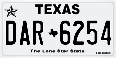 TX license plate DAR6254