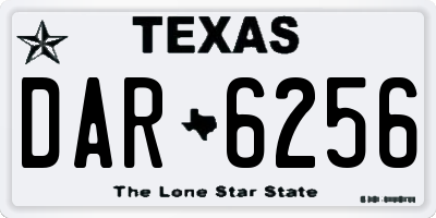 TX license plate DAR6256