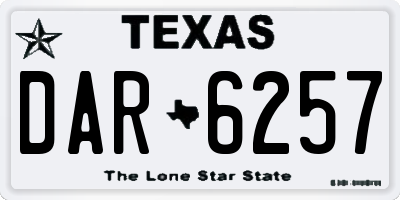 TX license plate DAR6257