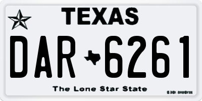 TX license plate DAR6261