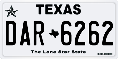 TX license plate DAR6262