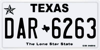 TX license plate DAR6263
