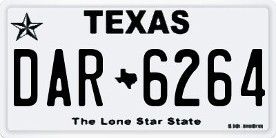 TX license plate DAR6264