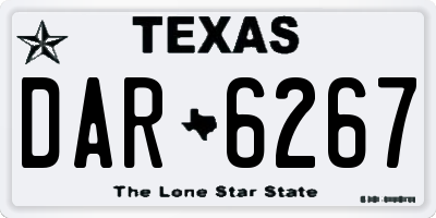 TX license plate DAR6267