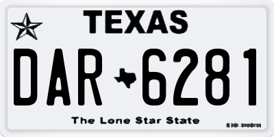 TX license plate DAR6281