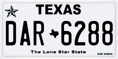 TX license plate DAR6288