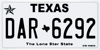 TX license plate DAR6292