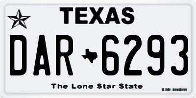TX license plate DAR6293