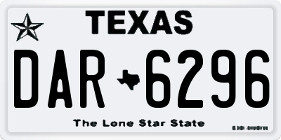 TX license plate DAR6296