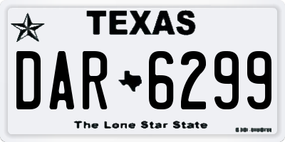 TX license plate DAR6299