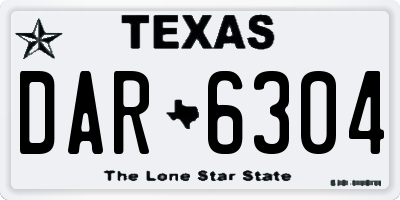 TX license plate DAR6304